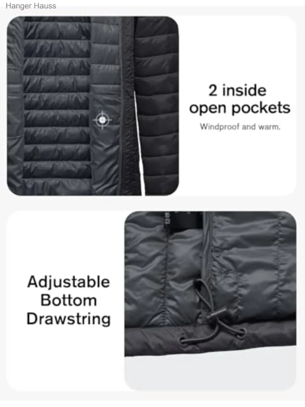 Kids Puffer Jacket Waterproof Synthetic Down Zip-Off Hood